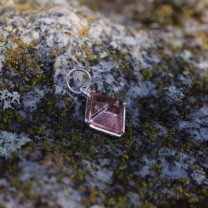 Faceted Pink Fluorite Pendant