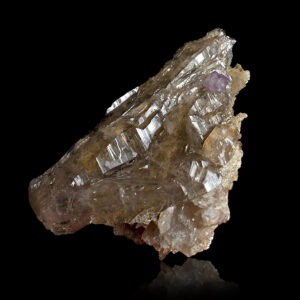 Purple Fluorite on Quartz from the Mont-Blanc, France