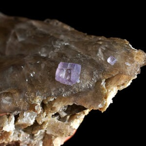 Purple Fluorite on Quartz from the Mont-Blanc, France