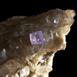 Purple Fluorite on Quartz from the Mont-Blanc, France