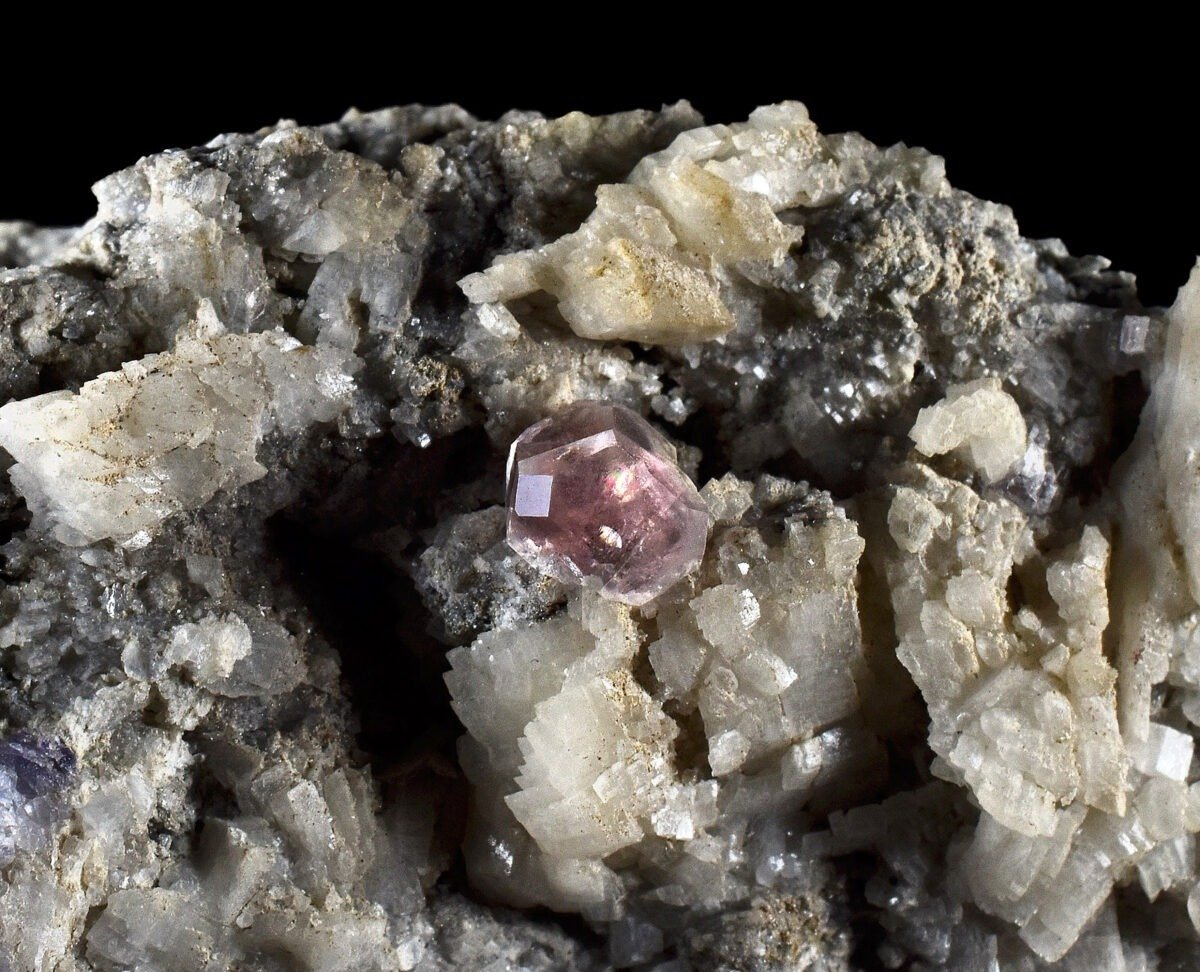Pink Fluorite from Les Droites, Mont-Blanc, France