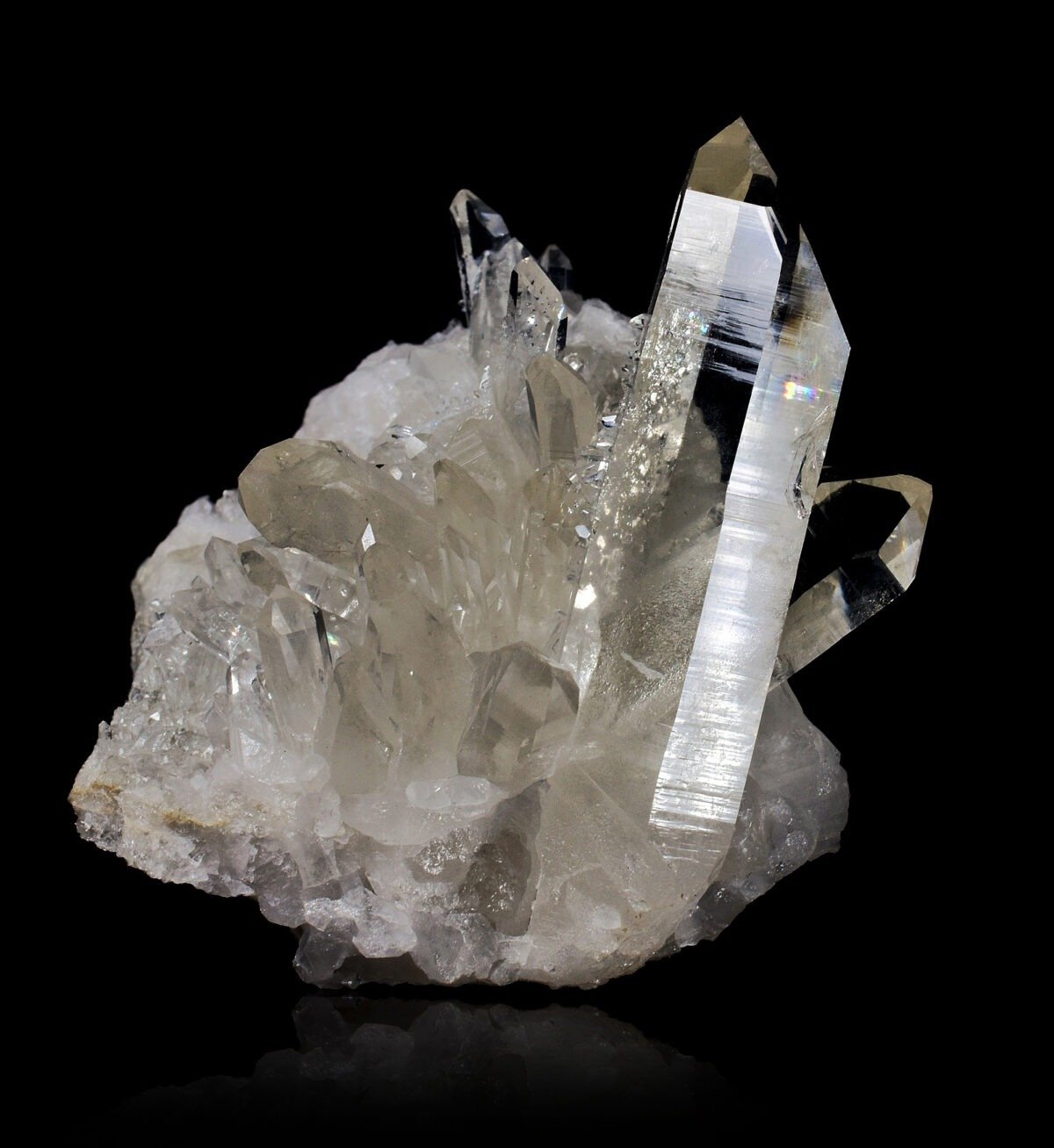 Quartz crystals from La Gardette, France