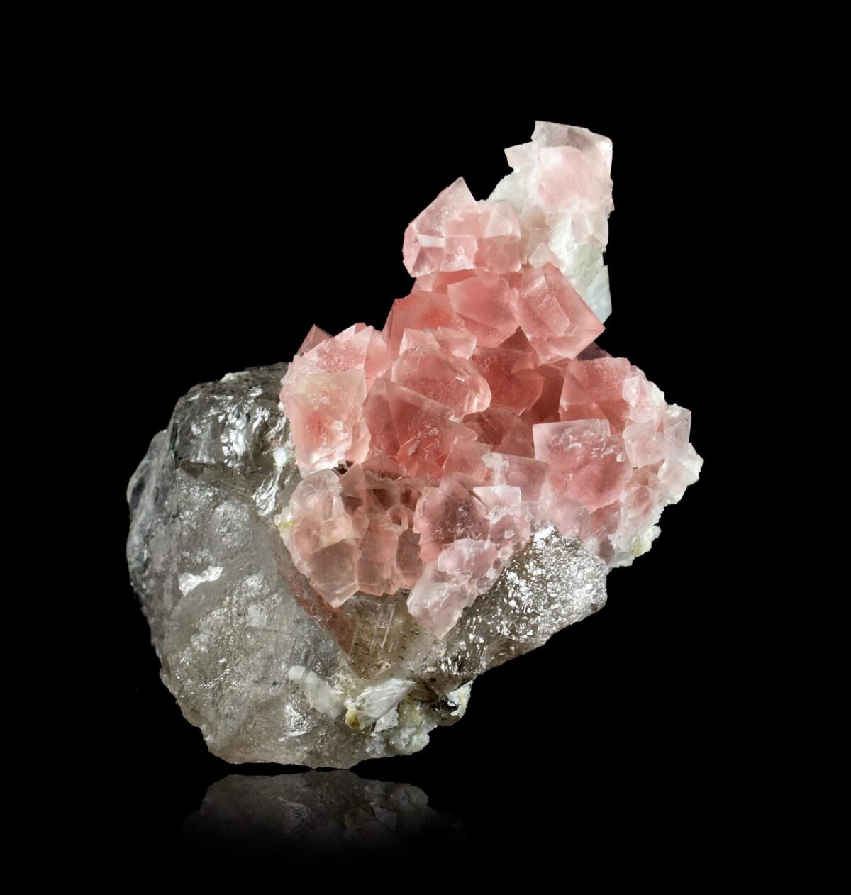 Pink fluorite from the Mont-Blanc mountains