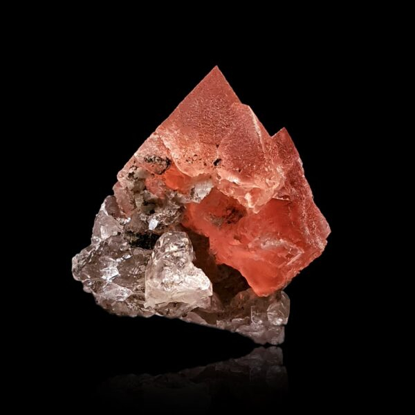 Pink fluorite octahedron - Mont-Blanc, France